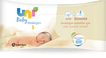 Uni Baby Yenidoğan Islak Pamuk Mendil