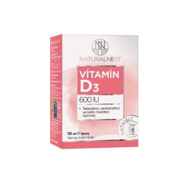 Naturalnest Vitamin D3 600 IU Sprey 10 ml