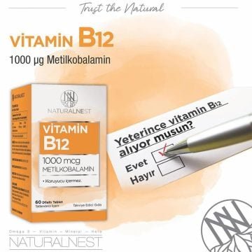 Naturalnest Vitamin B12 60 Dilaltı Tablet