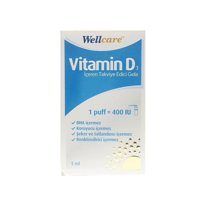 Wellcare Vitamin D3 400 IU 5ml