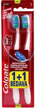 Colgate 360 Optik Beyaz Diş Fırçası  1+1 Orta