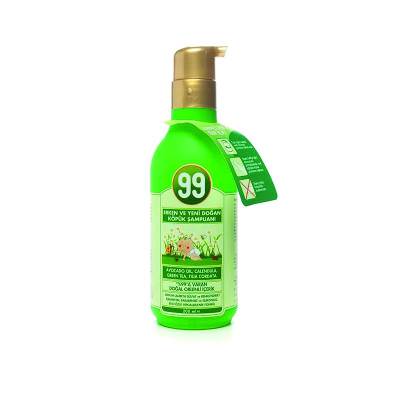 99 Erken ve Yeni Doğan Bebek Köpük Şampuanı 200 ml