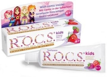 Rocs Kids 4-7 yaş Diş Macunu (Ahududu- Çilek)