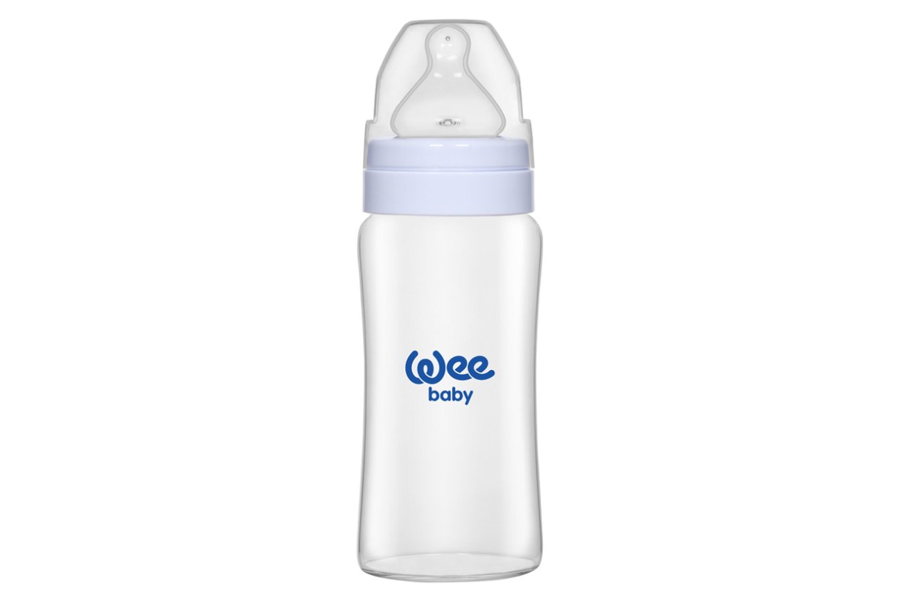 Wee Isıya Dayanıklı Geniş Ağızlı Cam Biberon 250 ml