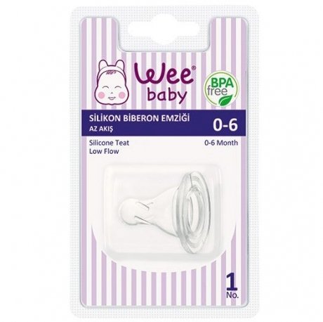 Wee Baby Silikon Biberon Emziği Az Akış