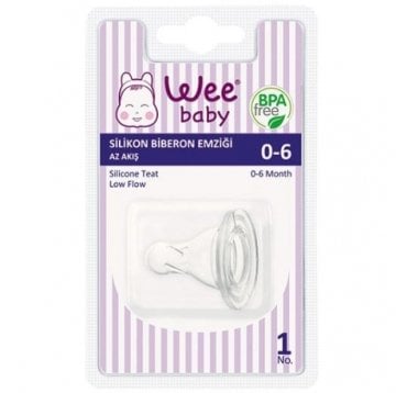Wee Baby Silikon Biberon Emziği Az Akış