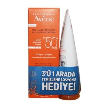 Avene Spf 50 Cream 50ml 3in1 Make Up Remover 100 ml Hediye