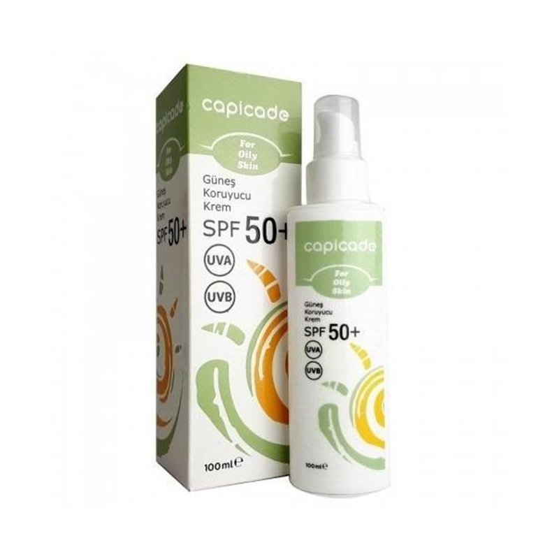 Capicade SPF50+ Güneş Koruyucu Krem 100ml-Yağlı Ciltler
