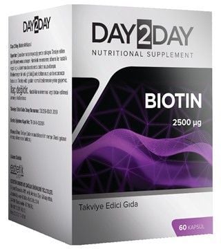 Day 2 Day Biotin 2500 mcg 60 Kapsül