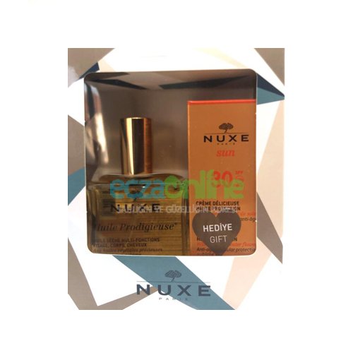 Nuxe Huile Prodigieuse 100ml Kuru Yağ Nuxe Sun Creme Delicieuse Visage SPF30 50 ml