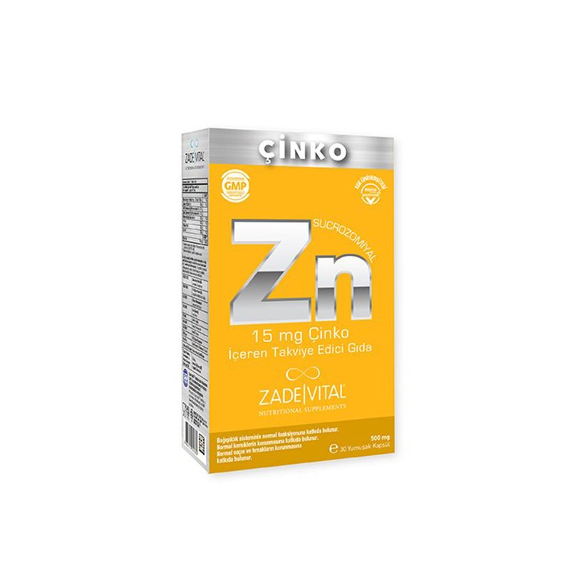 Zade Vital Zn Çinko 15mg 30 Kapsül