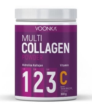 Voonka Multi Collagen Powder Hidrolize Kolajen Vitamin C 300gr