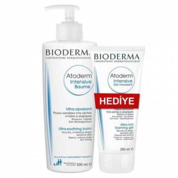 Bioderma Atoderm Intensive Baume 500 ml Temizleme Jeli 200 ml HEDİYE