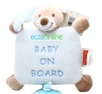 NATTOU Bibou Vantuzlu Peluş Ayı BABY ON BOARD