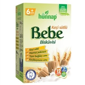 Hünnap Keçi Sütlü Bebe Bisküvisi 6+Ay 2 Adet x 200g