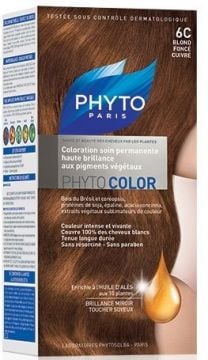 Phyto Color Bitkisel Saç Boyası 6C Koyu Sarı Bakır