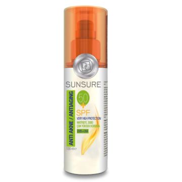 Dermo Clean Sunsure Anti Acne ve Anti Aging 50SPF 100 ml