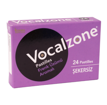 Vocalzone Frenk Üzümlü Şekersiz 24'lü