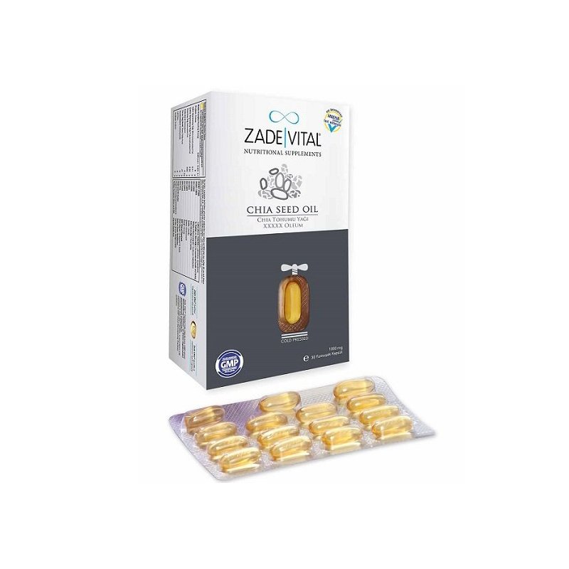 Zade Vital Chia Tohumu Yağı 1000mg 30 Kapsül