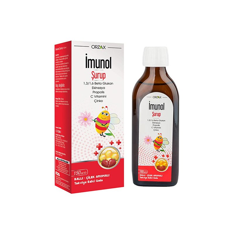 Orzax İmunol Şurup Ballı Çilekli 150 ml