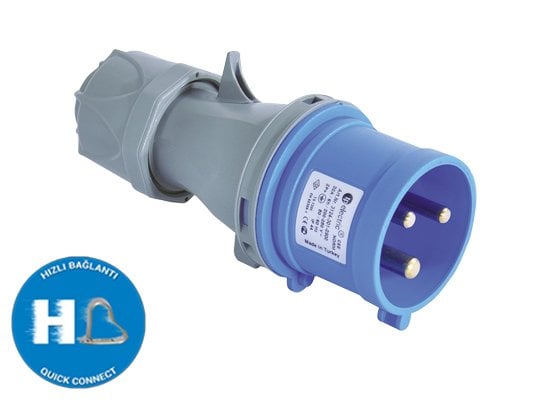 MARİN FİŞ ERKEK SAHİL BESLEME 16 AMPER 3*16  200-250V 3120-301-0901