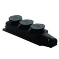 ÜÇLÜ GRUP PRİZ 1X16A KAUCUK SİYAH 3101-308-0300
