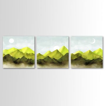 3 Parçalı Kanvas Tablo