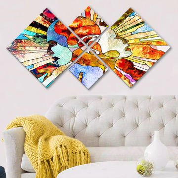 4 Parçalı Mdf Tablo