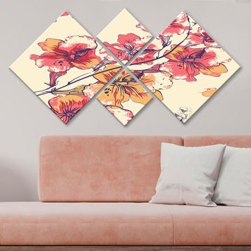 4 Parçalı Mdf Tablo