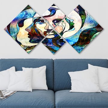 4 Parçalı Mdf Tablo