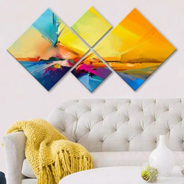 4 Parçalı Mdf Tablo