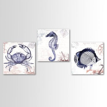3 Parçalı Kanvas Tablo