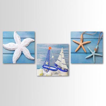 3 Parçalı Kanvas Tablo