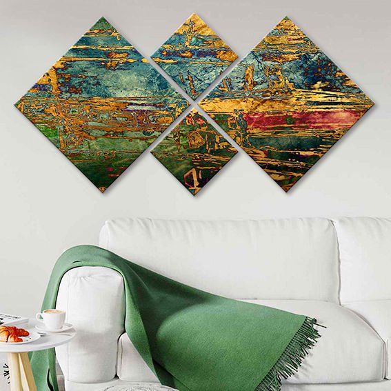 4 Parçalı Mdf Tablo