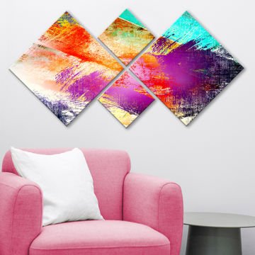 4 Parçalı Mdf Tablo