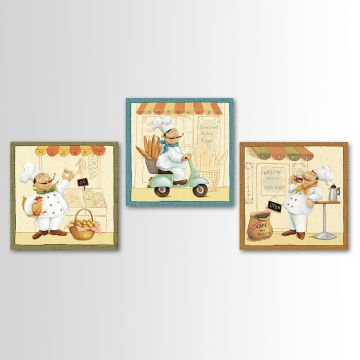 3 Parçalı Kanvas Tablo