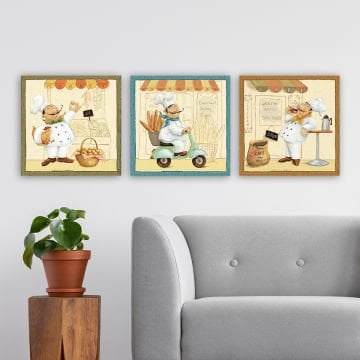 3 Parçalı Kanvas Tablo