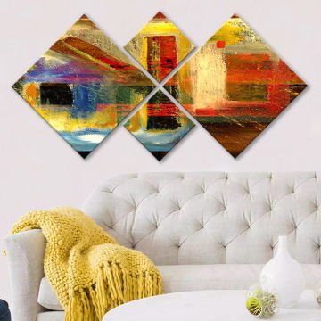 4 Parçalı Mdf Tablo