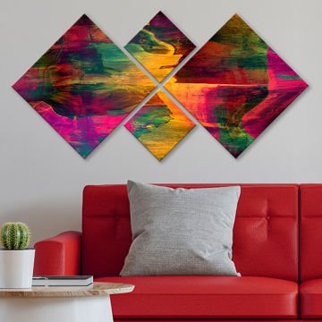 4 Parçalı Mdf Tablo