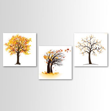 3 Parçalı Kanvas Tablo