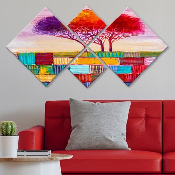 4 Parçalı Mdf Tablo