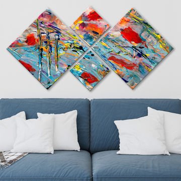 4 Parçalı Mdf Tablo