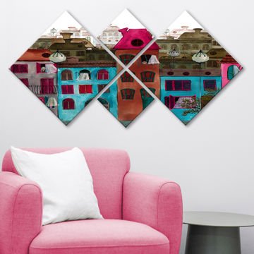 4 Parçalı Mdf Tablo