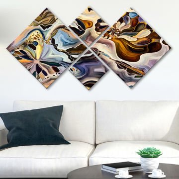 4 Parçalı Mdf Tablo