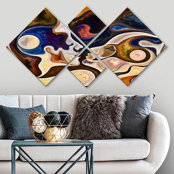 4 Parçalı Mdf Tablo