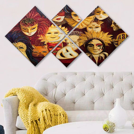 4 Parçalı Mdf Tablo