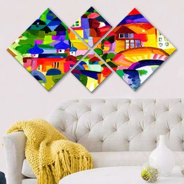 4 Parçalı Mdf Tablo