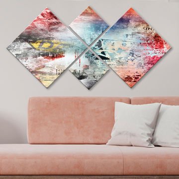 4 Parçalı Mdf Tablo