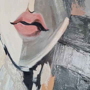 L Siyah Çerçeveli Ruhun Paleti Yağlı Boya Tablo