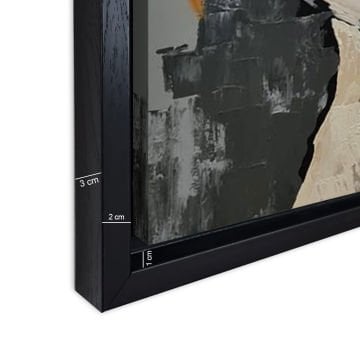 L Siyah Çerçeveli Ruhun Paleti Yağlı Boya Tablo